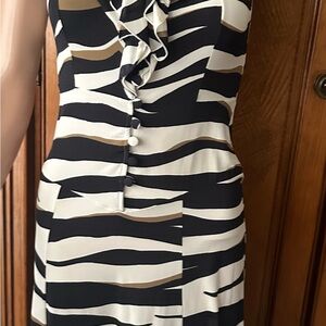 Valentino Black and Cream print  Dress